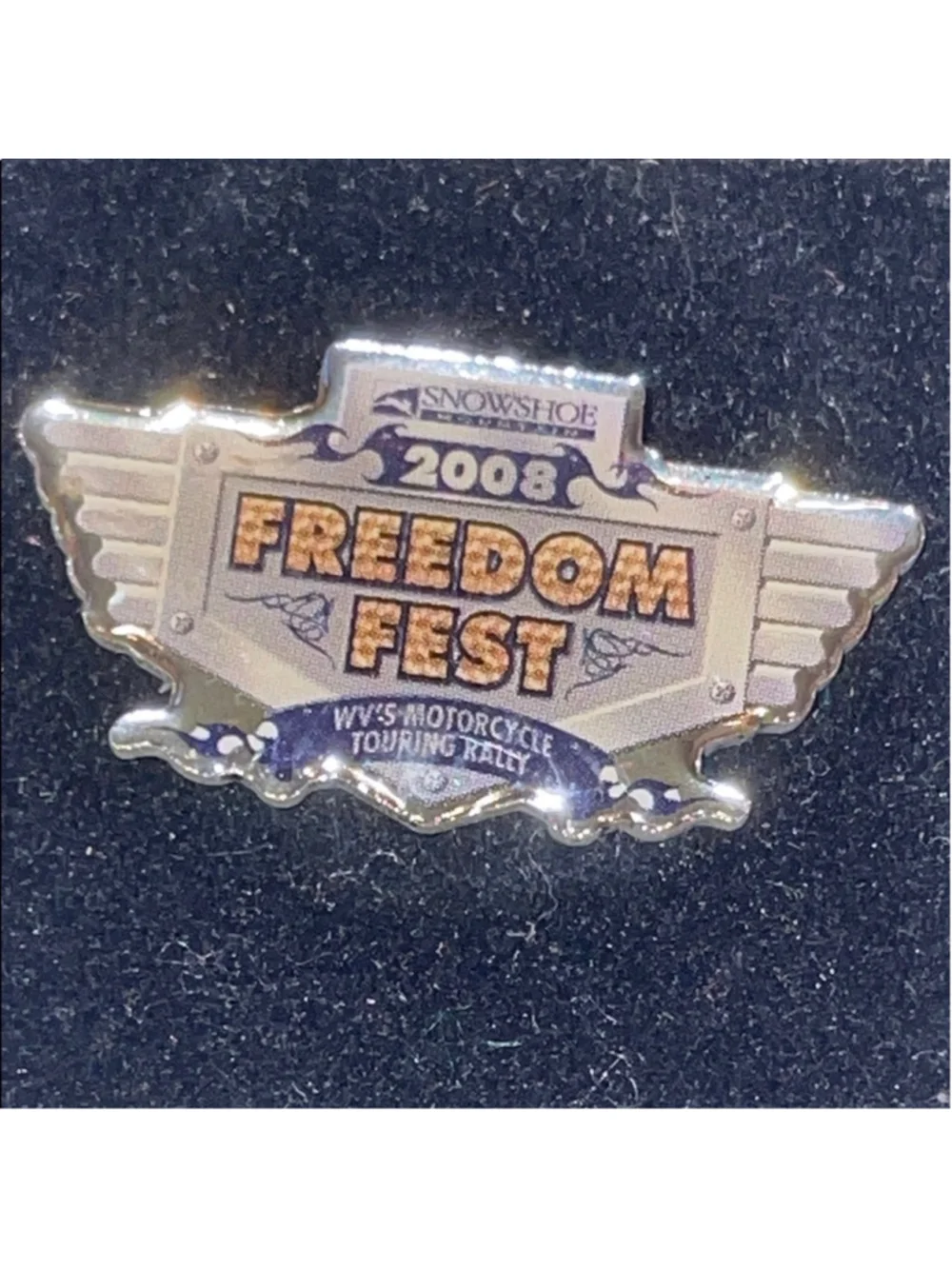 2008 WV Bikers Tour Pinnacle Designs Freedom Fest Pin